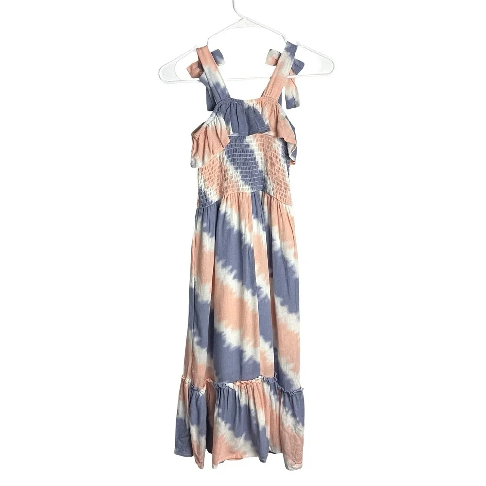 NWT Jessica Simpson Girls Patriotic Stripe Dress Size M (10/12) Smocked Sundress